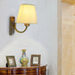 Wall Light Bedside Arm Lamp E14 Socket Fixture Shade Brass Plating 240V