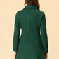 Women'S Trench Coat Long Sleeves Winter Jacket Pea Green Large