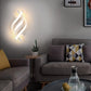 Modern LED Wall Light Indoor 22W Elegant Spiral Lamp Warm White 3000K