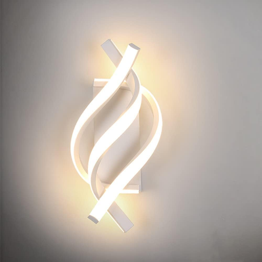Modern LED Wall Light Indoor 22W Elegant Spiral Lamp Warm White 3000K
