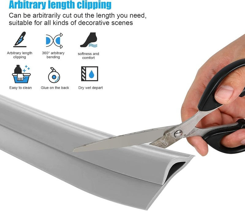 10M Self Adhesive Carpet to Floor Transition Strip Grey Edging Trim Moulding