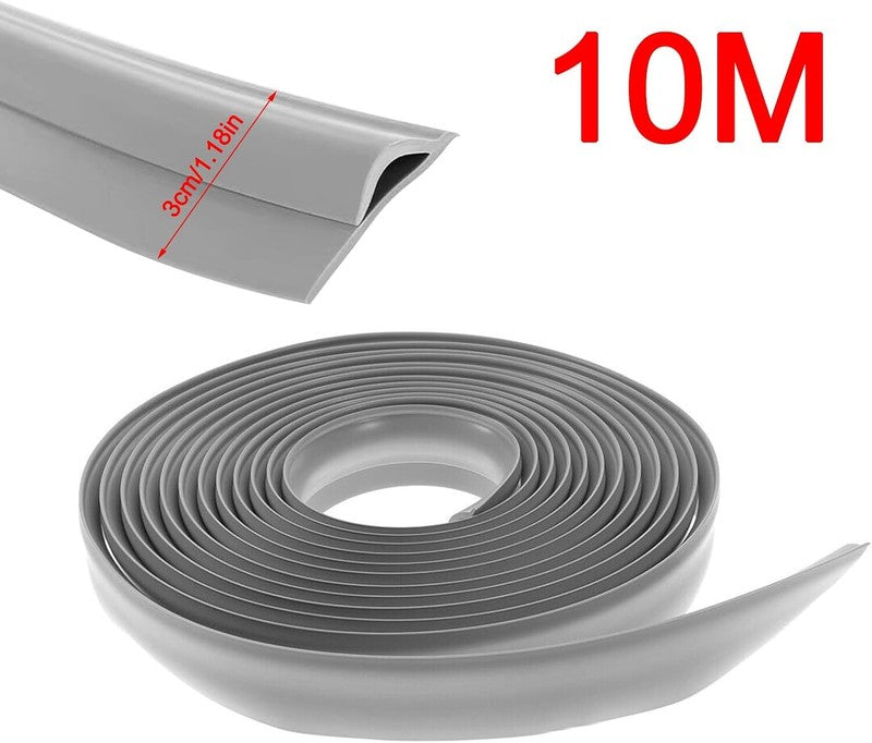 10M Self Adhesive Carpet to Floor Transition Strip Grey Edging Trim Moulding