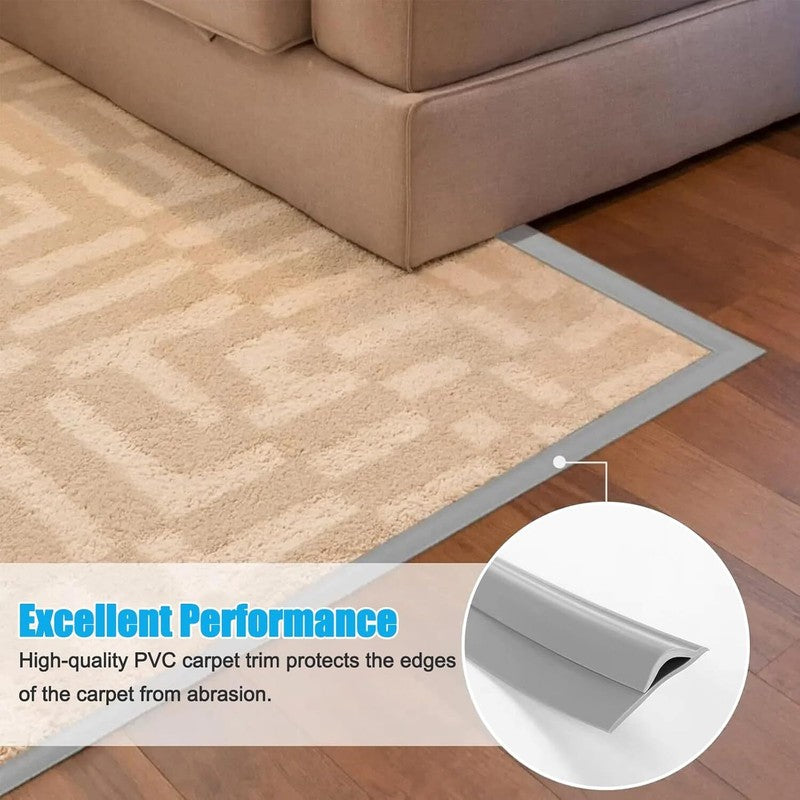 10M Self Adhesive Carpet to Floor Transition Strip Grey Edging Trim Moulding