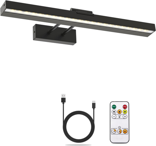 Rechargeable Wireless Picture Light w/ Remote 4000mAh Dimmable Art Lamp
