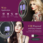 10'' Ring Light with Phone Holder Desk Stand Overhead Tripod for Makeup Video