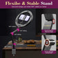10'' Ring Light with Phone Holder Desk Stand Overhead Tripod for Makeup Video