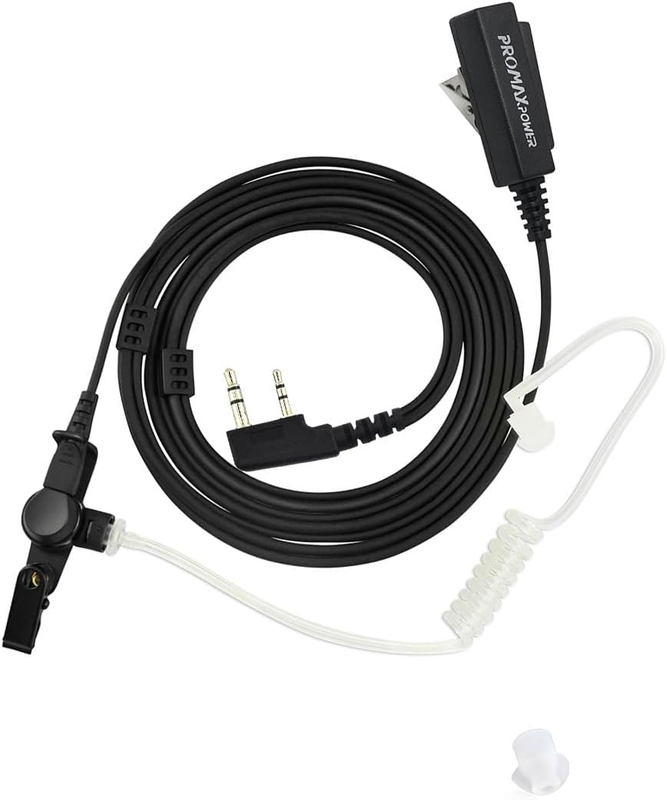 Walkie Talkie Earpiece 2 Pin PTT Mic Headset for Baofeng Kenwood UV-5R 88E