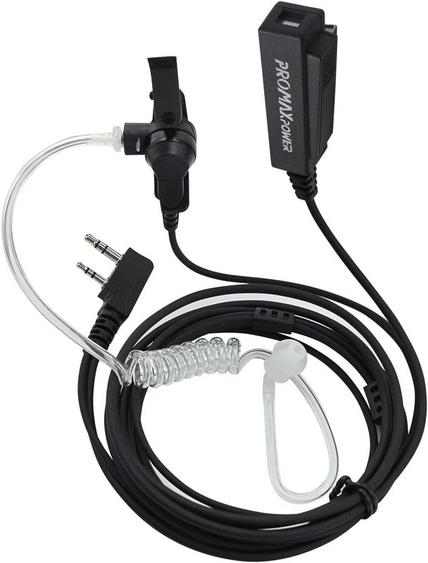 Walkie Talkie Earpiece 2 Pin PTT Mic Headset for Baofeng Kenwood UV-5R 88E