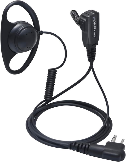 Walkie Talkie Earpiece D-Shape PTT Headset for Motorola CP040 DP1400 GP88 GP300