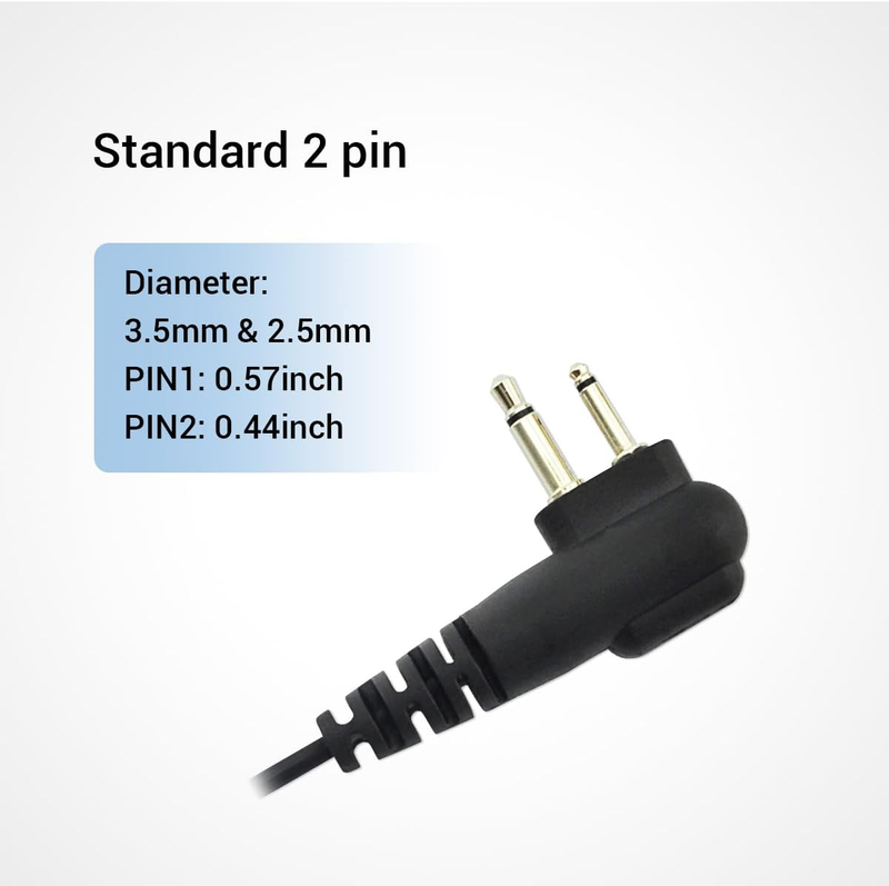 Walkie Talkie Earpiece D-Shape PTT Headset for Motorola CP040 DP1400 GP88 GP300