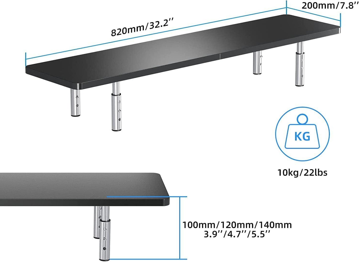 Computer Monitor Stand Metal Riser Laptop Printer PC Desk Adjustable Height