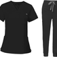Womens Scrub Set Nursing Uniform V-Neck Top & Pants for Work SPA Groomer Small