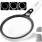 Large LED Magnifying Glass 10X 20X 45X Lighted Handheld for Reading & Coins