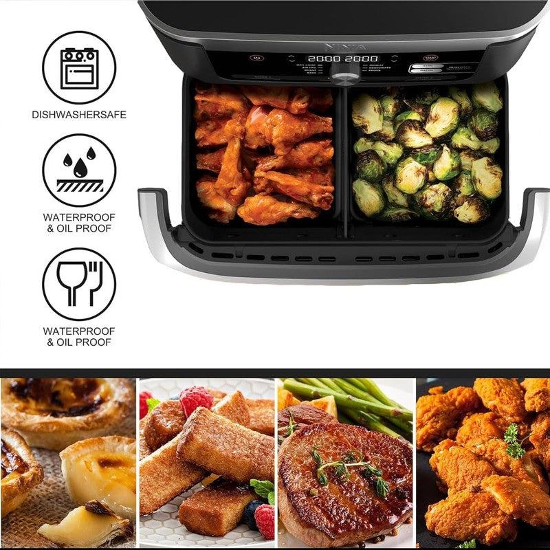 Silicone Liners for Ninja Foodi AF500UK AF500UKCP 10.4L Air Fryer