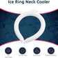 Reusable Ice Cooling Neck Ring Wrap  Stay Cool Relief from Heat, Tap Water Use