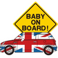 Baby on Board Sticker for MINI Vehicle Decals Child Safety Sticker Car Vehicle