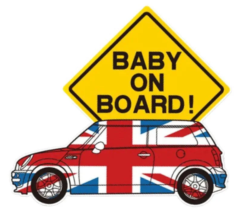 Baby on Board Sticker for MINI Vehicle Decals Child Safety Sticker Car Vehicle