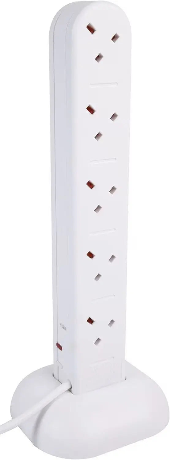 Electric Cable Extension Tower Lead 13amp Plug 10 Way Output Socket 10 Gang 2m Electric