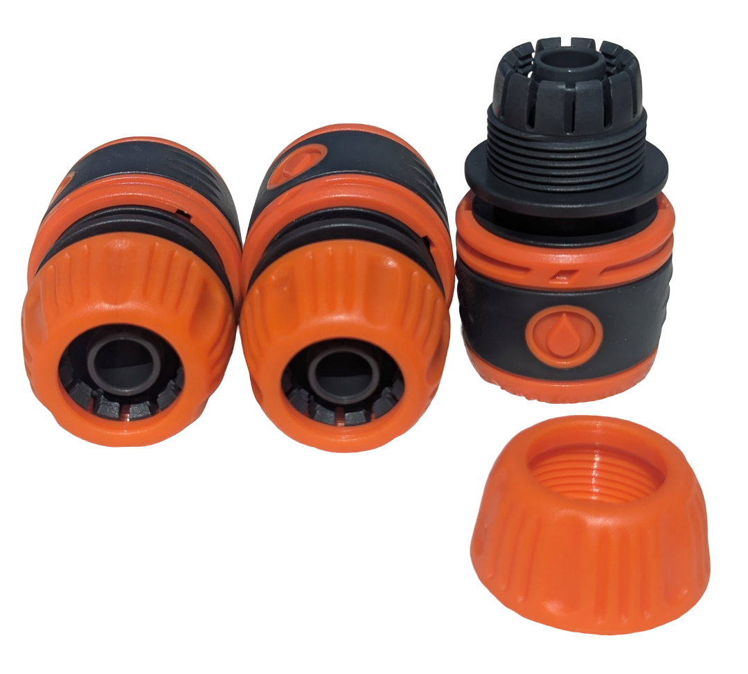 1/2'' Garden Water Hose Pipe Tap Connector Conection Fitting Adaptor 3Pc