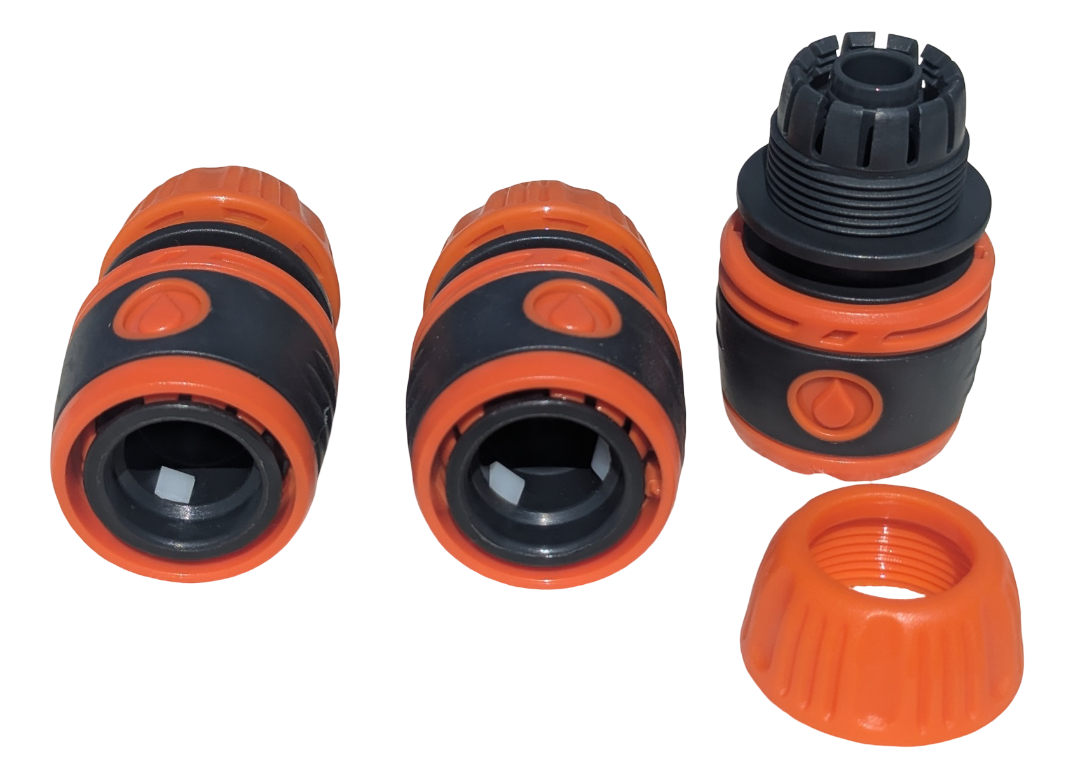 1/2'' Garden Water Hose Pipe Tap Connector Conection Fitting Adaptor 3Pc