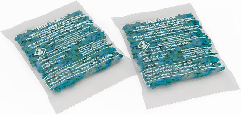 Mouse Killer Grain Bait 5x10g Sachets Strong Rodent Poison Indoor Outdoor Use