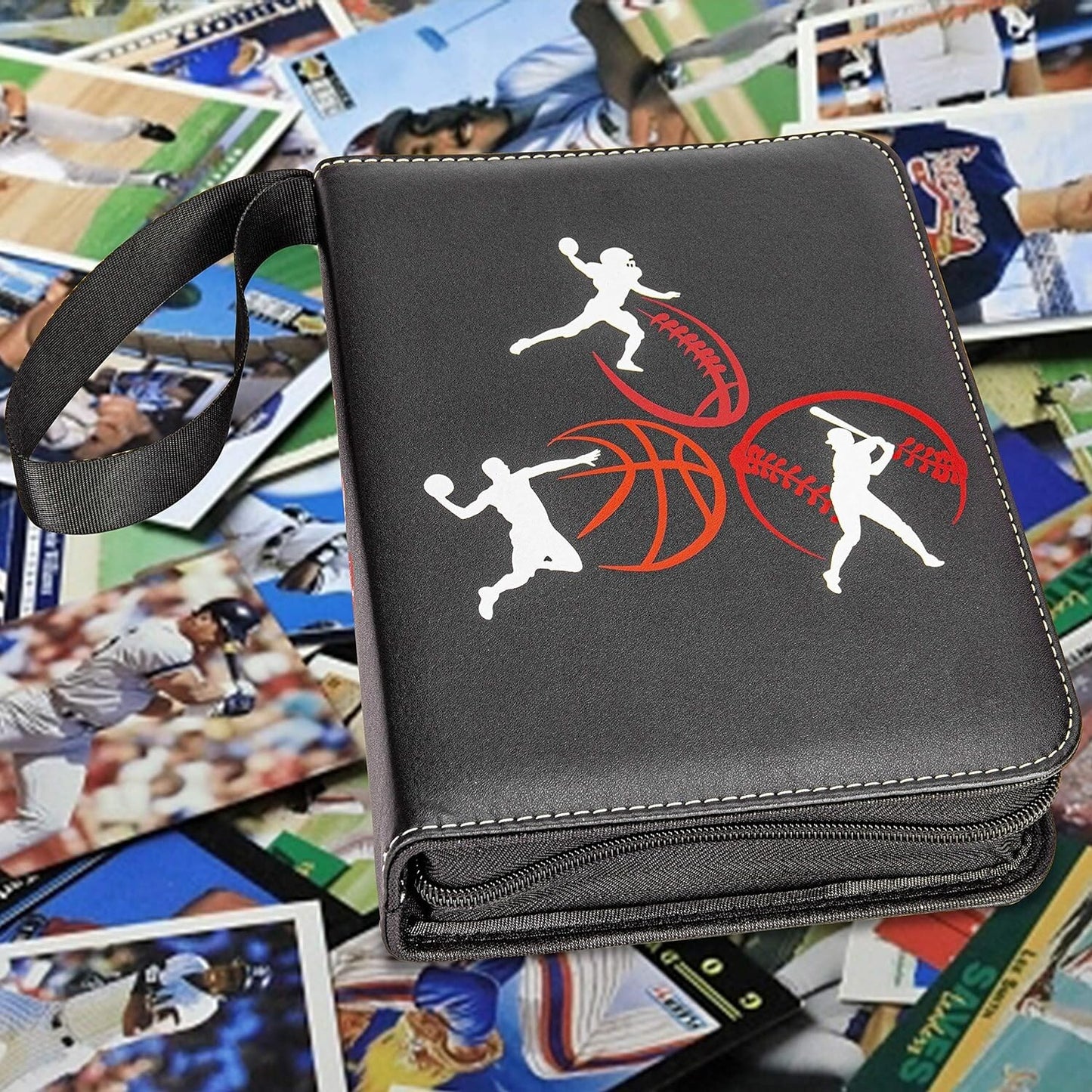 50 Pages 4 Pocket Card Binder Album Trading Cards Collection Holder Sports