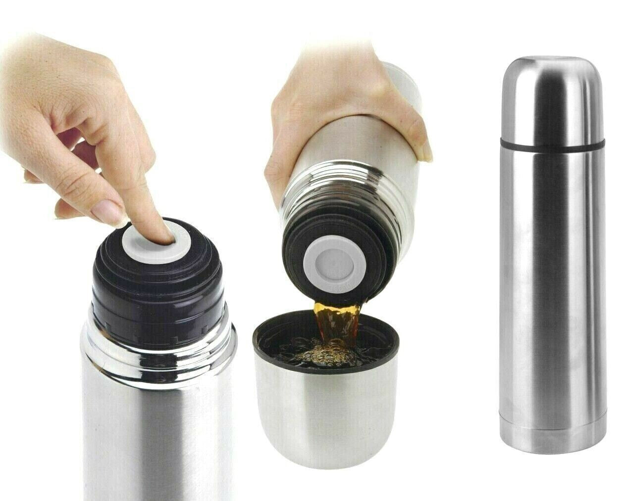 Stainless Steel Flask 500ml Insulated Vacuum Bottle Hot Cold Water Tea Coffee