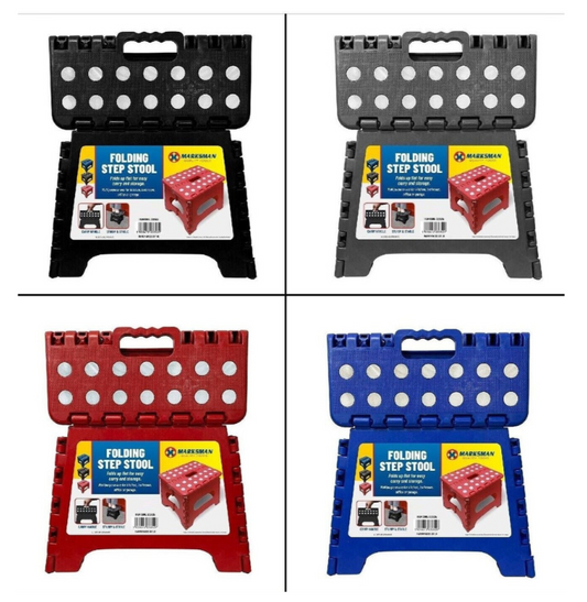 Heavy Duty Folding Step Stool Multi-Purpose Strong & Sturdy Kitchen Bath Toilet