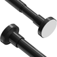 2Pcs Adjustable Curtain Tension Rod 48-67CM No Drill Spring Shower Window Black