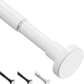 Extendable Shower Curtain Rod 48-82CM No Drill Adjustable Tension Pole White
