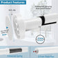 Extendable Shower Curtain Rod 48-82CM No Drill Adjustable Tension Pole White