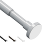 Extendable Curtain Tension Rod 48-118CM No Drill Adjustable Shower Window Gray
