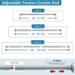 Extendable Curtain Tension Rod 48-118CM No Drill Adjustable Shower Window Gray