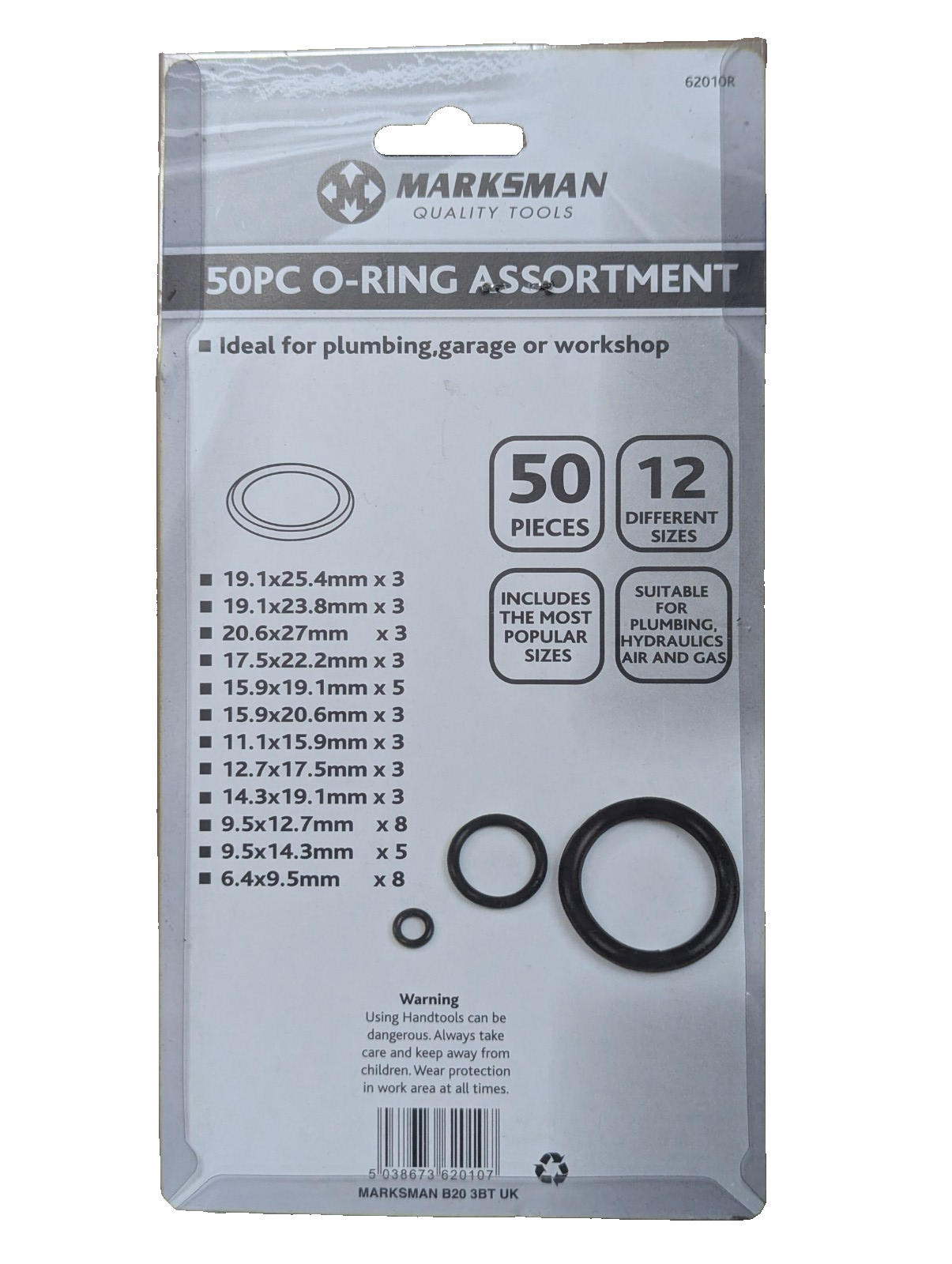 O Rings Rubber Seal Set 50pcs Plumbing Hydraulic Air Tap Washer Repair Kit