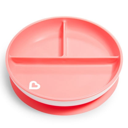 Munchkin Baby Toddler Stay Put Divided Suction Feeding Meal Plate 6m+ Munchkin