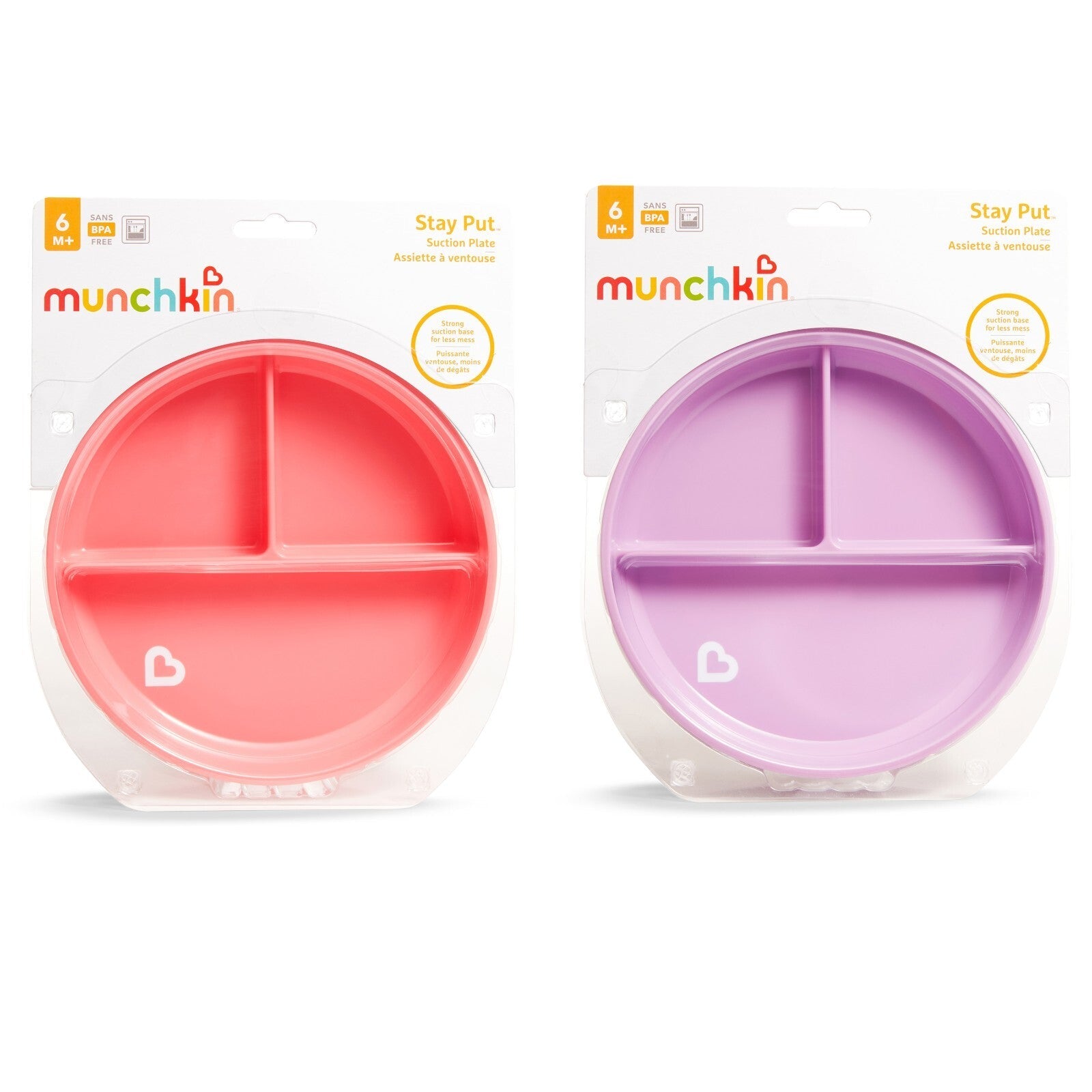 Munchkin Baby Toddler Stay Put Divided Suction Feeding Meal Plate 6m+ Munchkin