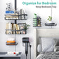 6-Pack Rustproof Shower Caddy Bathroom Shelf Set No-Drill Wall Organizer Black