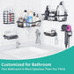 6-Pack Rustproof Shower Caddy Bathroom Shelf Set No-Drill Wall Organizer Black