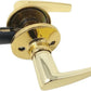 Door Handle Set Gold Smooth Finish Brass Mortice Latch Interior Circular Pack of