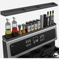 Kitchen Stove Top Shelf 30'' Spice Rack Organiser Magnetic Shelf Cabinet Grey