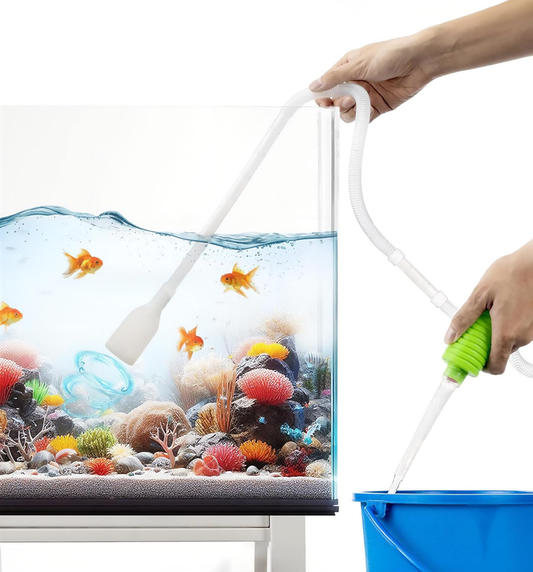 Aquarium Syphon Cleaner Vacuum Pump 3-in-1 Water Changer Gravel Washer Kit