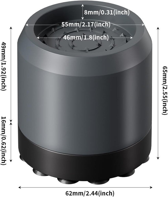 Anti Vibration Feet Pads Washing Machine Dryer Support Stand Rubber Grey 4Pc