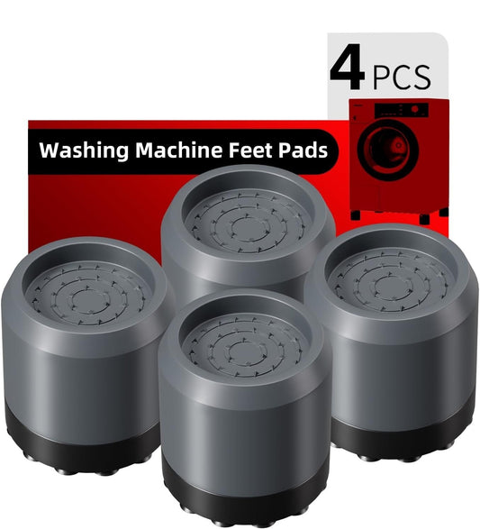 Anti Vibration Feet Pads Washing Machine Dryer Support Stand Rubber Grey 4Pc
