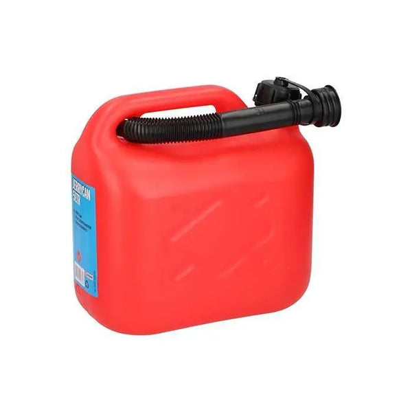 5L Fuel Jerry Can Petrol Diesel Car Spout Nozzle Lawnmower Motorbike Red All Ride