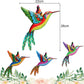 4Pcs Garden Wall Art Metal Hummingbird Outdoor Fence Hanging Yard Decorations