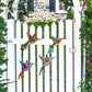 4Pcs Garden Wall Art Metal Hummingbird Outdoor Fence Hanging Yard Decorations