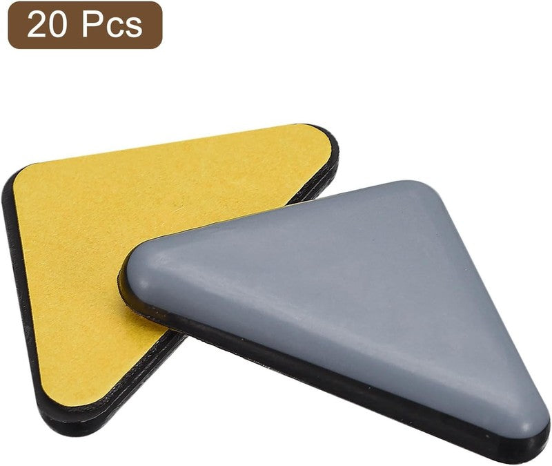 20Pcs Furniture Sliders PTFE Triangle Self Adhesive Chair Glides Floor Protector