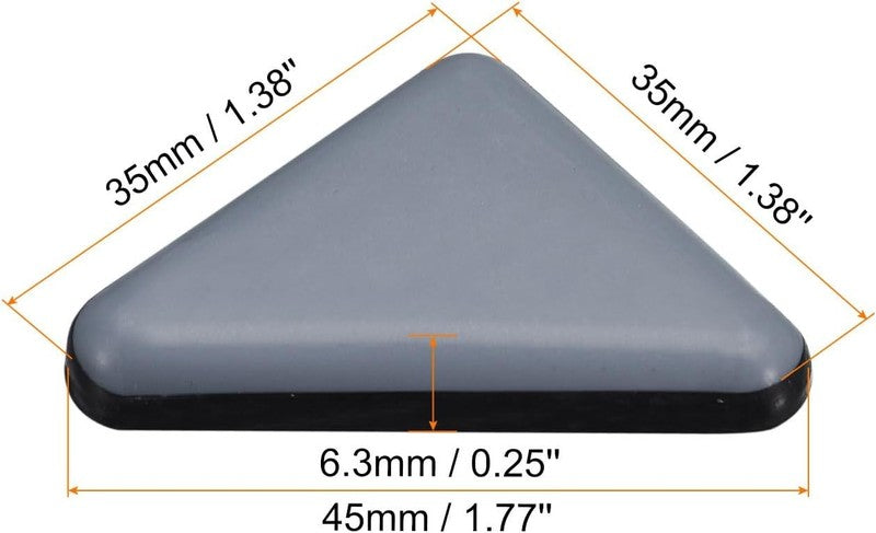 20Pcs Furniture Sliders PTFE Triangle Self Adhesive Chair Glides Floor Protector