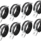 8Pcs Pipe Strap Split Ring Hanger 60mm Rubber Cushion Support Bracket Clamps