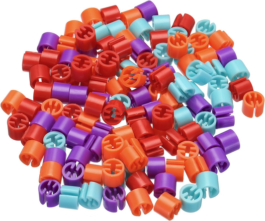 100Pcs Clothes Hanger Size Markers Blank Tags Fit 3.5mm Rod Color Coding